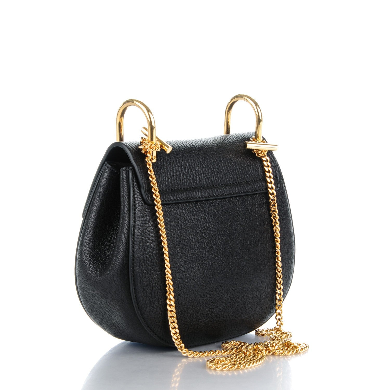 Chloe Grained Lambskin Mini Drew Shoulder Bag Black 3 of 8