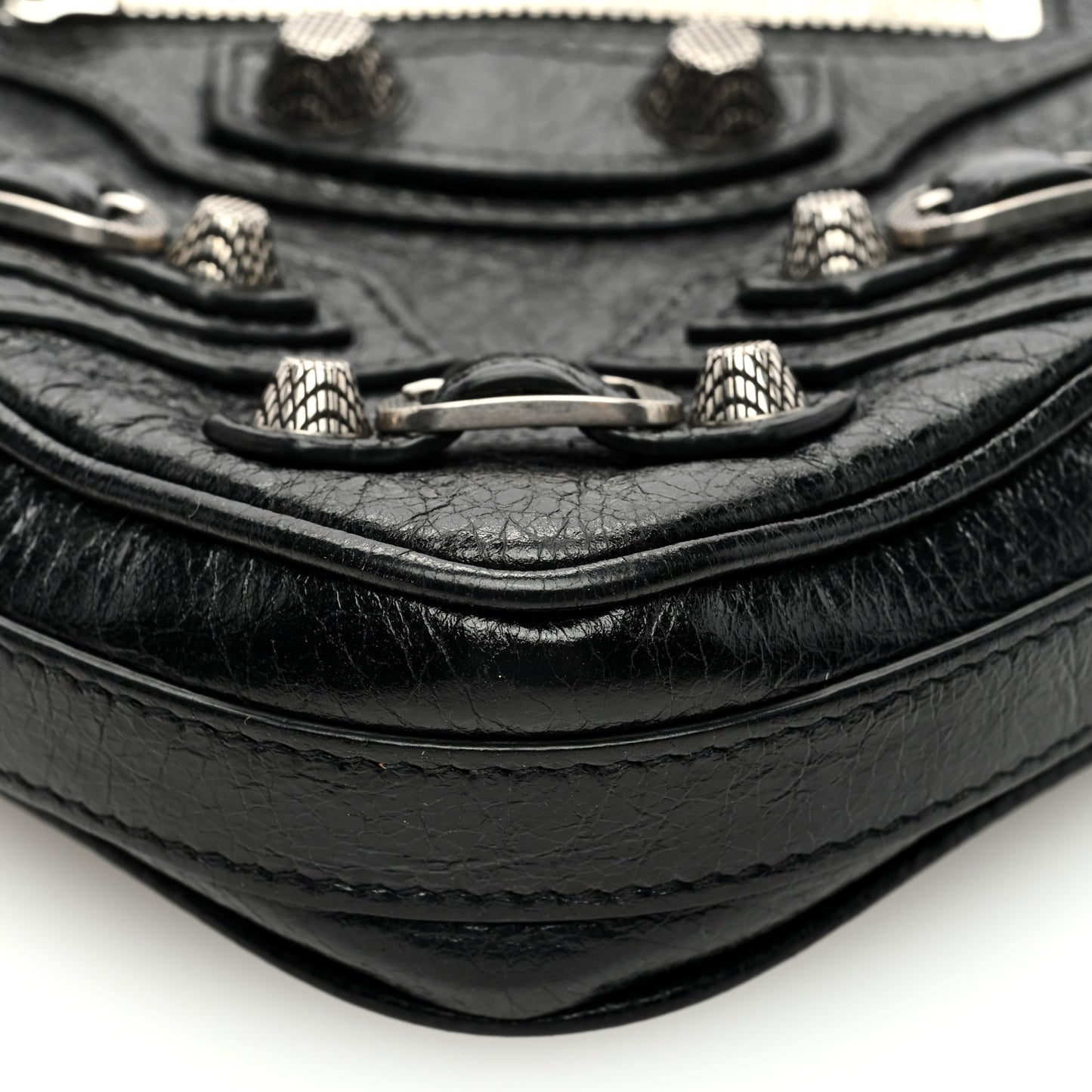 Agneau Arena Mini Le Cagole Heart Bag Black