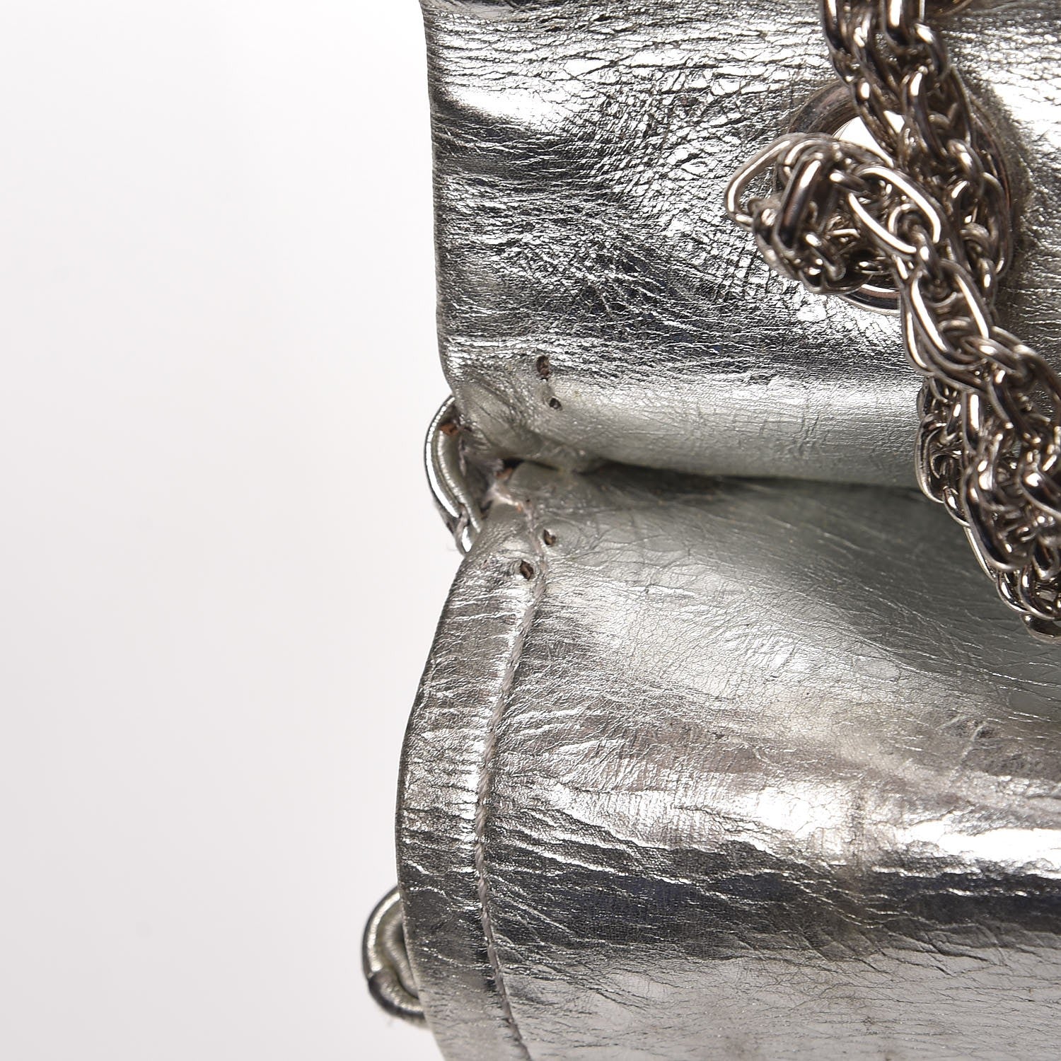 Chanel Metallic Aged Calfskin Quilted 2.55 Reissue 227 Flap Silver 18 of 22