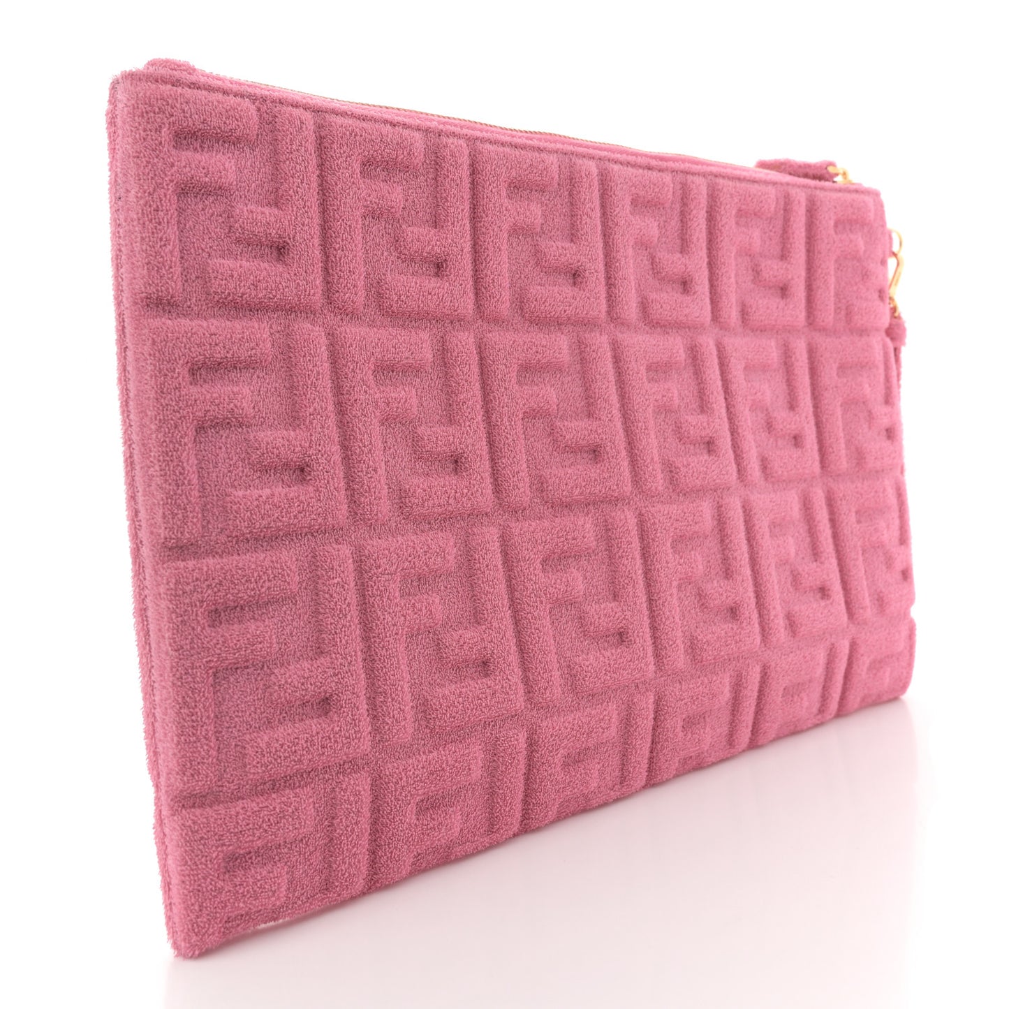 Terry Cloth Vitello Century Matte FF 1974 Embossed Large Flat Pouch Lollypop