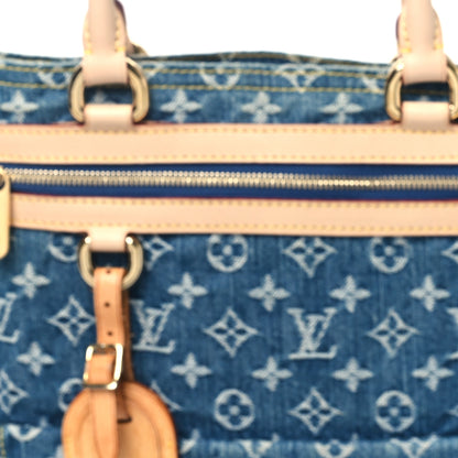 Louis Vuitton Monogram Denim Sac Plat Blue 7 of 13