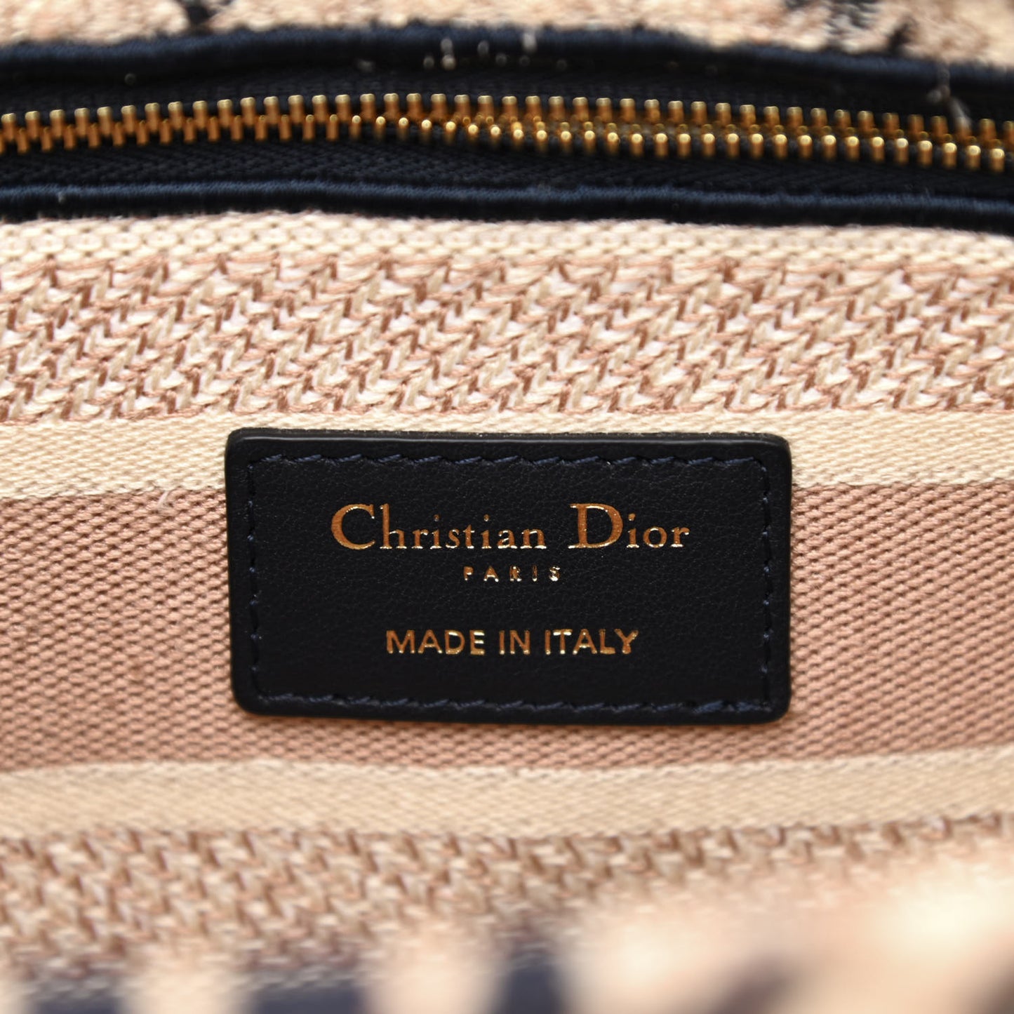 Canvas Embroidered Medium Tie And Dior Lady D-Light