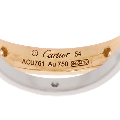 Cartier 18K Pink White Gold 6 Diamond LOVE Ring 54 7 6 of 6