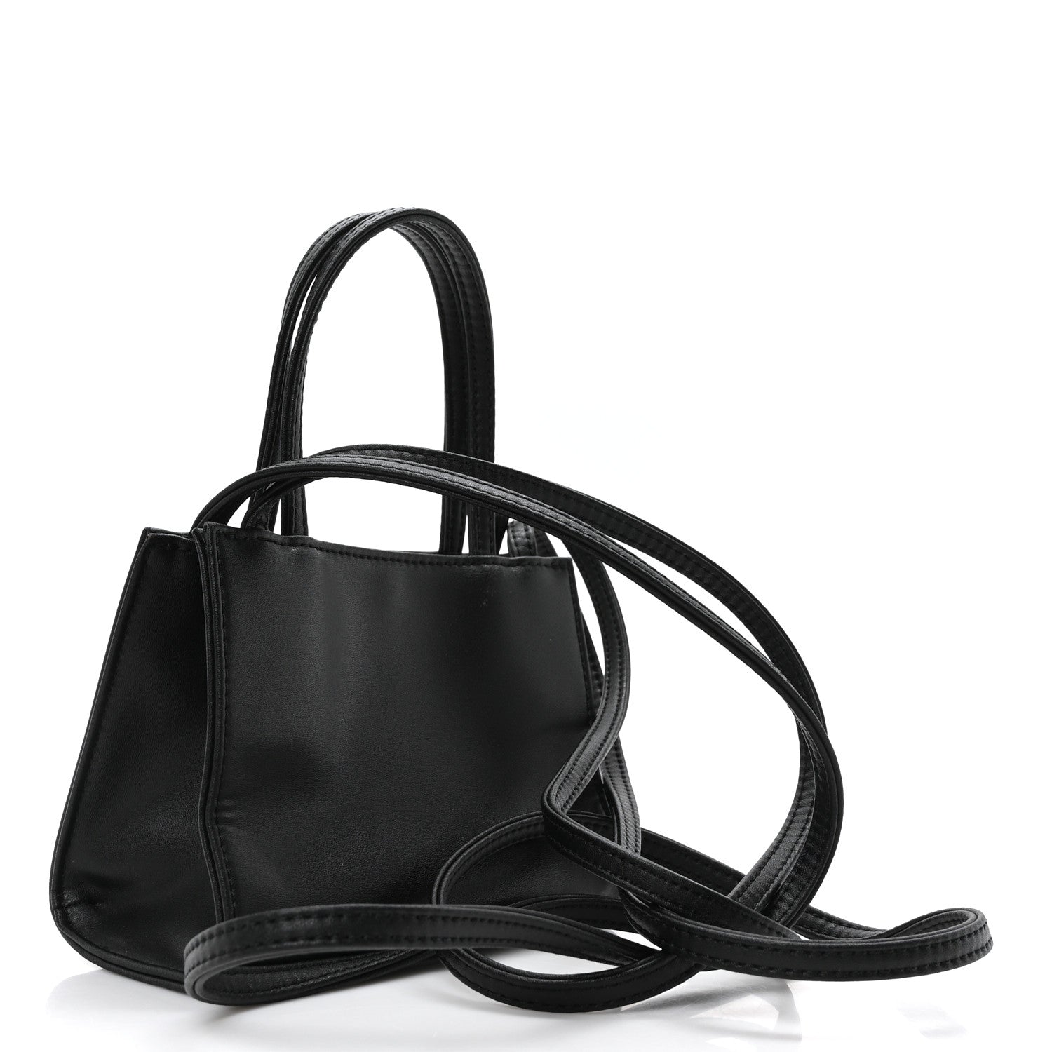 Telfar Vegan Leather Small Shopping Bag Black 3 of 10