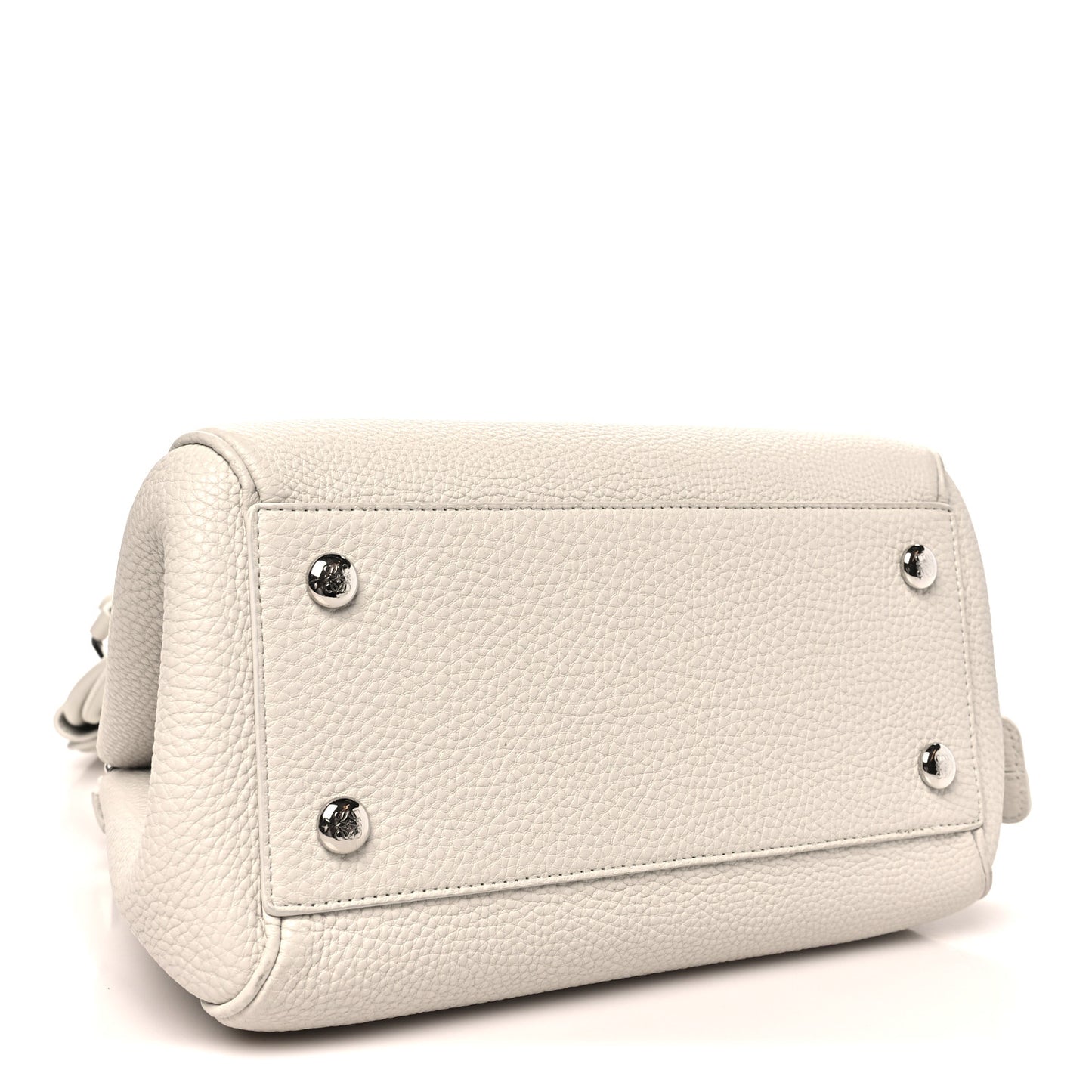 Supple Grained Calfskin Small Madrid Bag Soft White