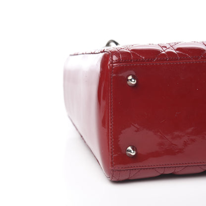 Christian Dior Patent Cannage Medium Lady Dior Red 5 of 12