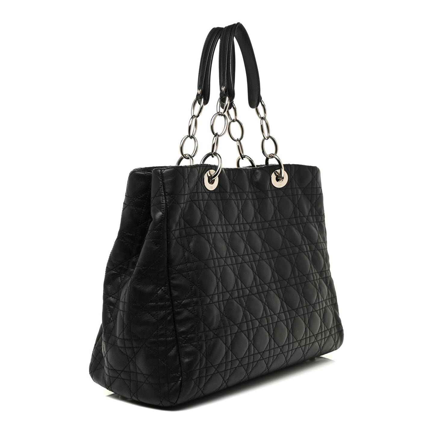 Lambskin Cannage Large Dior Soft Shopping Tote Black