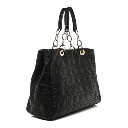 Christian Dior Lambskin Cannage Large Dior Soft Shopping Tote Black 3 of 22