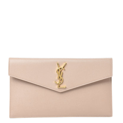 Saint Laurent Grain De Poudre Uptown Pouch Dark Beige 1 of 7