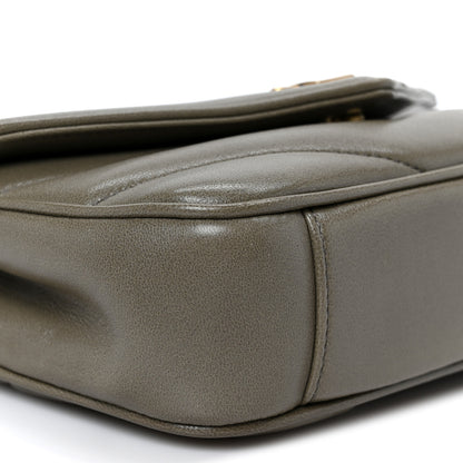 Saint Laurent Lambskin Chevron Quilted Mini LouLou Dark Strong Moss 13 of 14