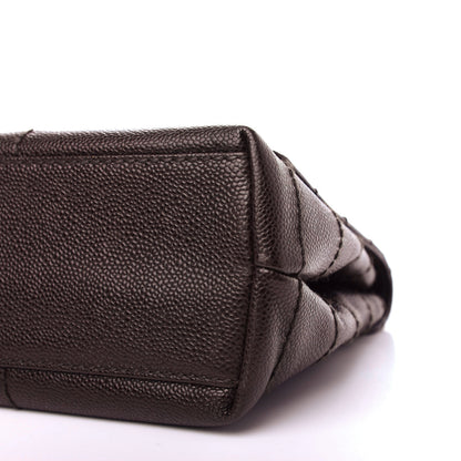 Chanel Caviar Square Stitched Medium Flap Brown 9 of 10