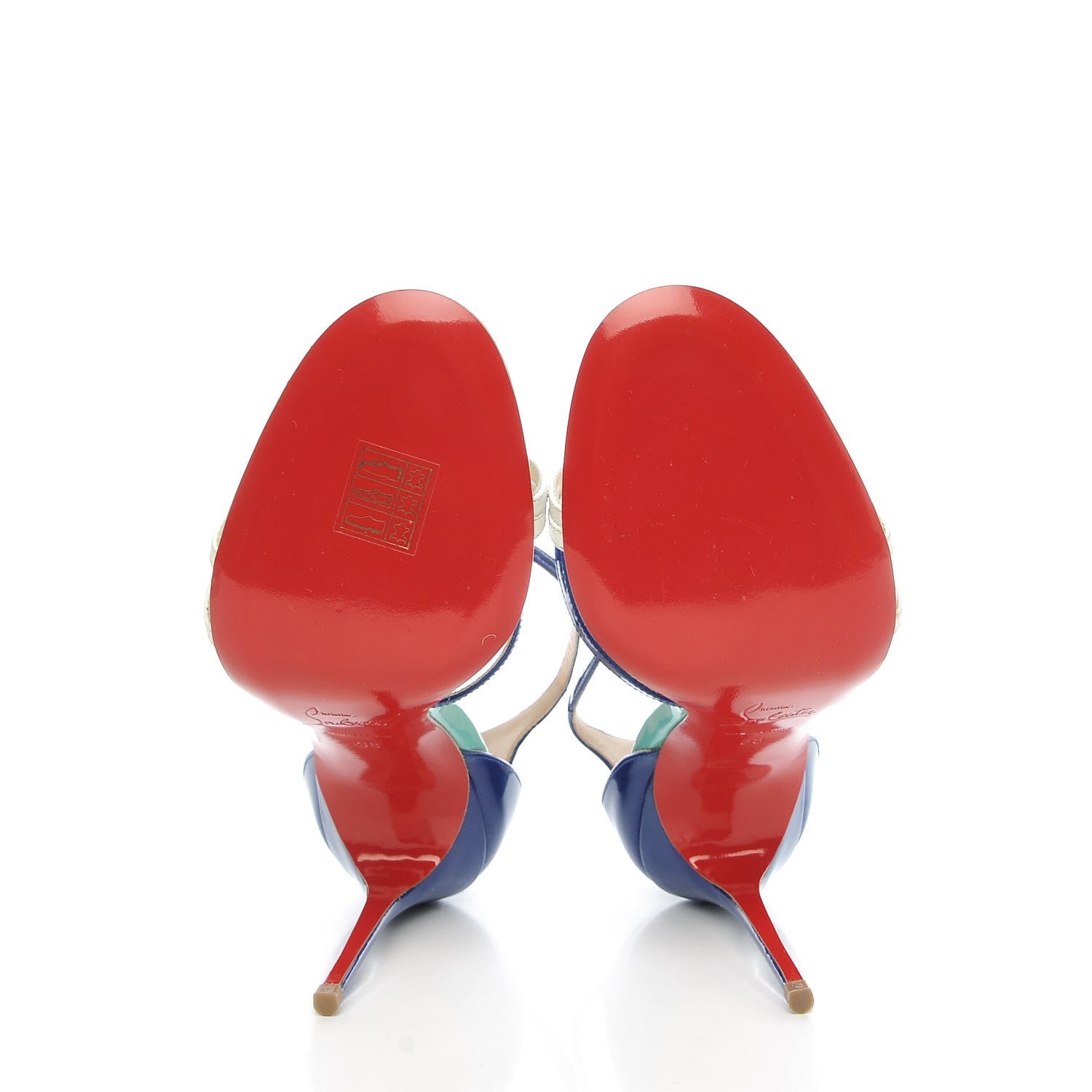 Christian Louboutin Gomme Patent Gwynitta 100 Sandals 38 Version Neptune 5 of 8