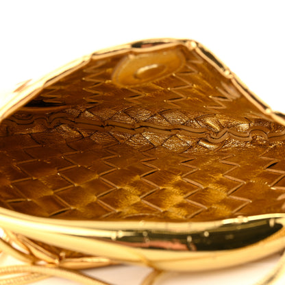 Bottega Veneta Mirror Laminated Nappa Intrecciato Mini Sardine Bag Gold 5 of 9