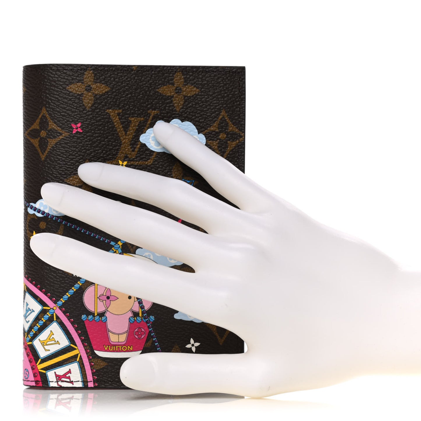 Monogram 2020 Christmas Animation Big Wheel Passport Cover Rose Ballerine