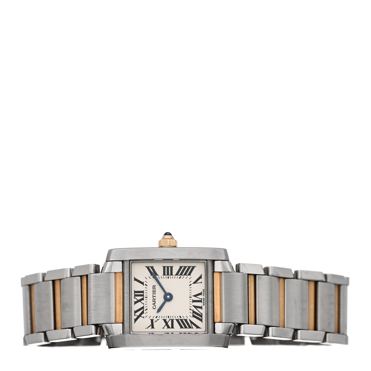 Cartier Stainless Steel 18K Yellow Gold 20mm Tank Francaise Quartz Watch 2 of 4