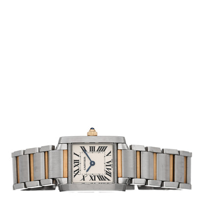 Cartier Stainless Steel 18K Yellow Gold 20mm Tank Francaise Quartz Watch 2 of 4