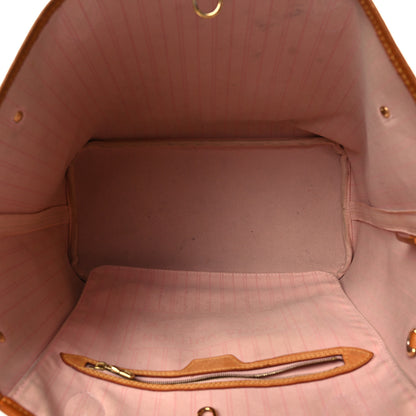 Louis Vuitton Damier Azur Neo Neverfull MM Rose Ballerine 6 of 9