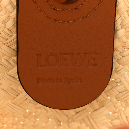 Loewe Calfskin Raffia Paulas Ibiza Mini Anagram Basket Tote Bag Natural Tan 6 of 10