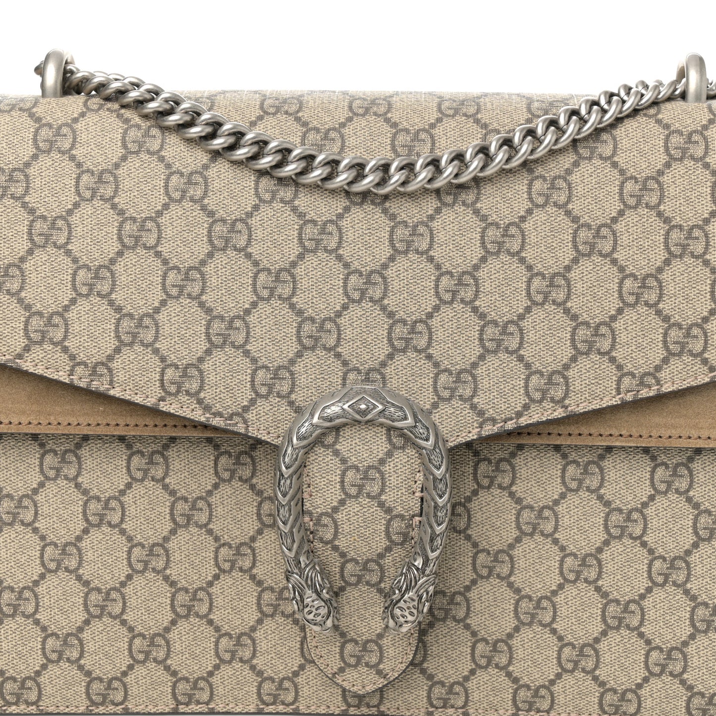 GG Supreme Monogram Medium Dionysus Shoulder Bag Taupe