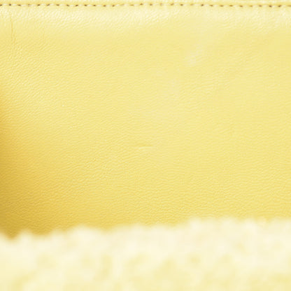 Chanel Terry Cotton Quilted XL Jumbo Single Flap Yellow 10 of 17