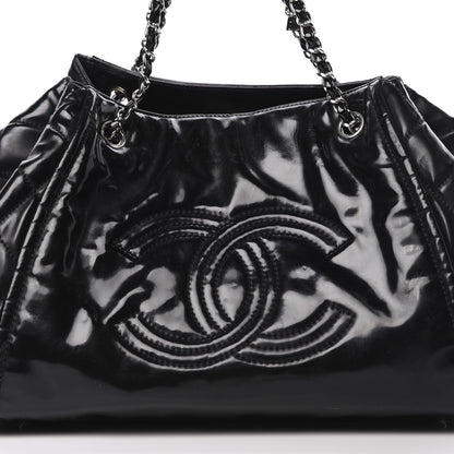 Chanel Vinyl Lipstick Ligne Accordion Tote Black 8 of 14