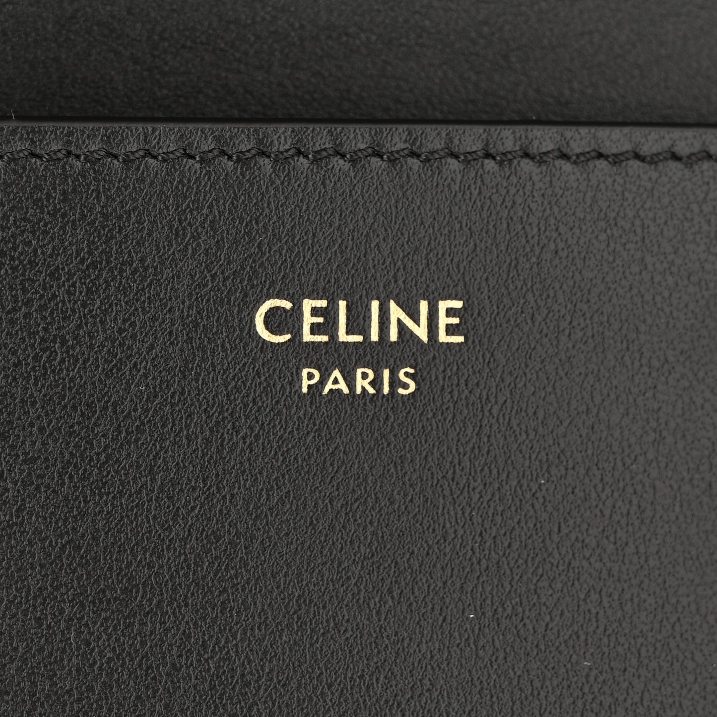 Calfskin Compact Triomphe Wallet With Coin Purse Black