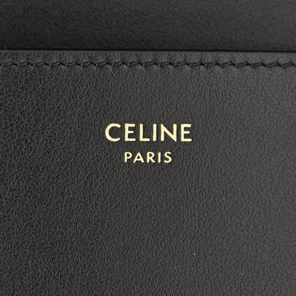 Celine Calfskin Compact Triomphe Wallet With Coin Purse Black 6 of 9
