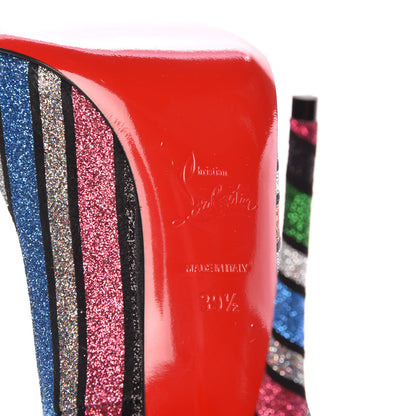 Christian Louboutin Suede Stripyglitter So Kate 120 Pumps 39.5 Multi 6 of 8