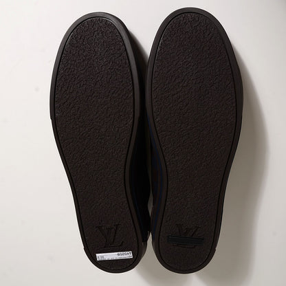 Louis Vuitton Damier Calfskin Suede Mens Aventure Sneakers 11 Cacao 5 of 7