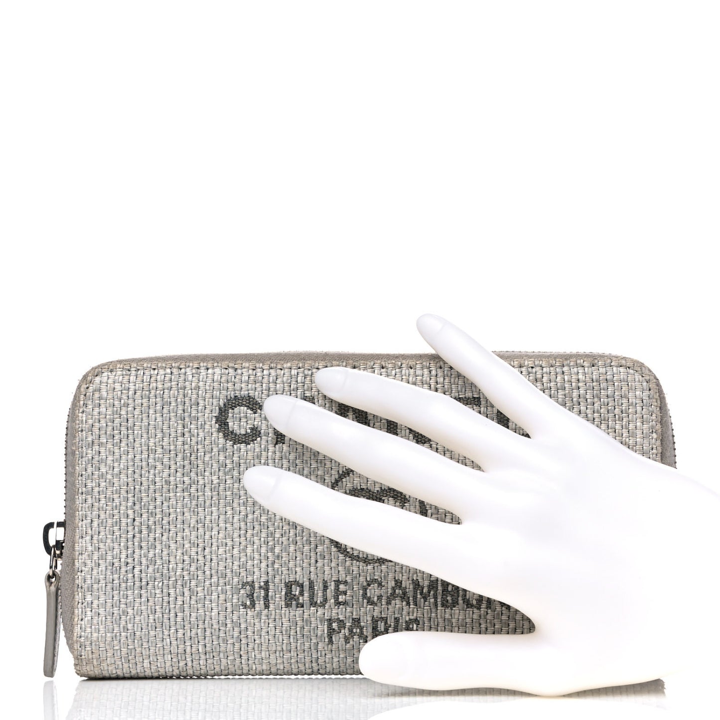 Canvas Deauville Zip Around Wallet Grey