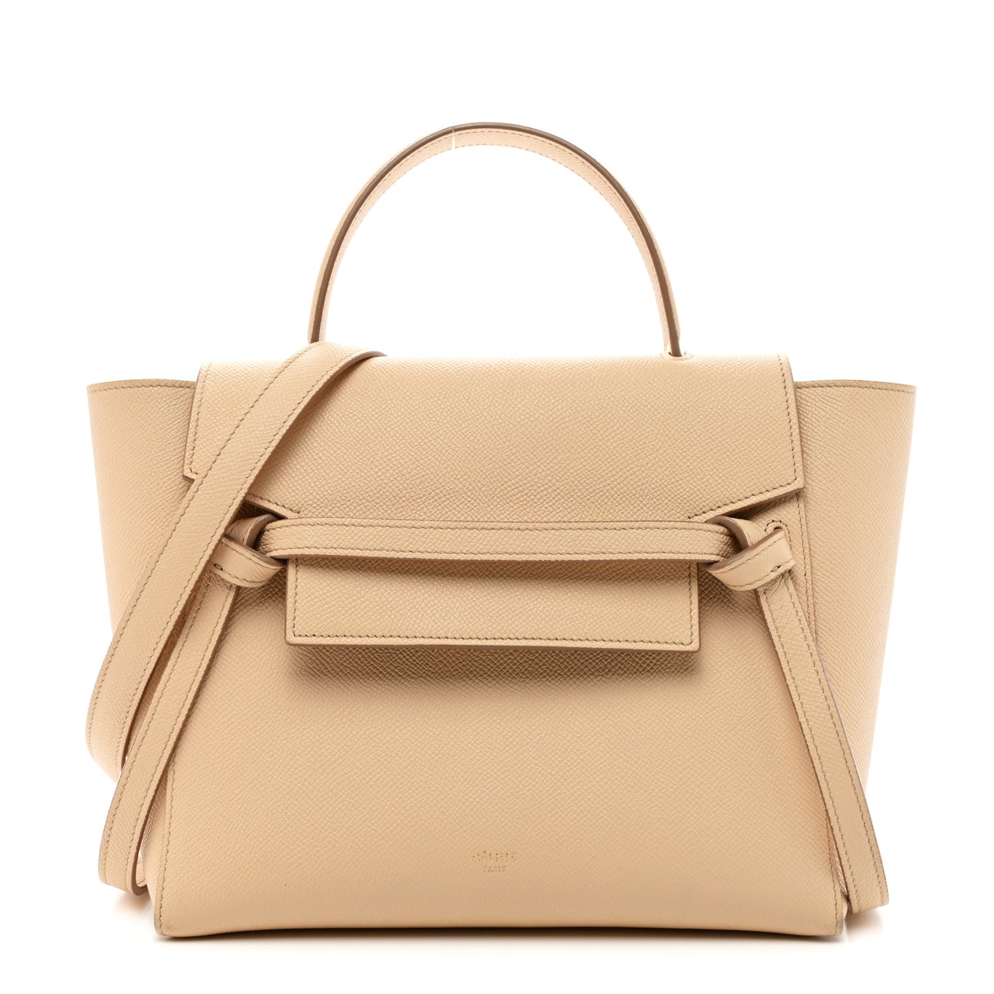 Grained Calfskin Micro Belt Bag Nude