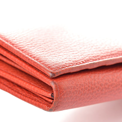 Gucci Pebbled Calfskin Continental Wallet Red 10 of 16