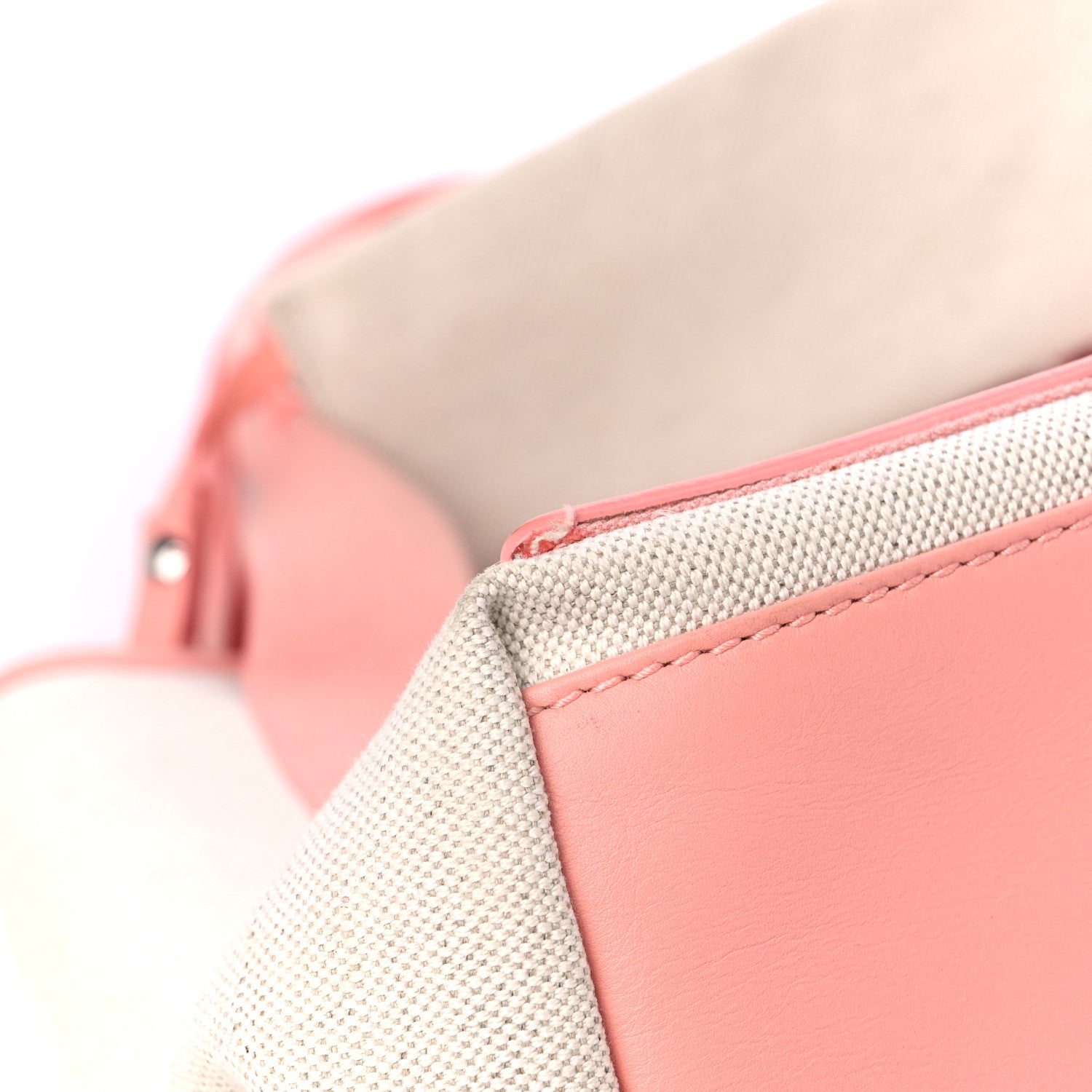 Balenciaga Cotton Canvas Satin Calfskin S Navy Cabas Natural Rose Ballerine 9 of 14