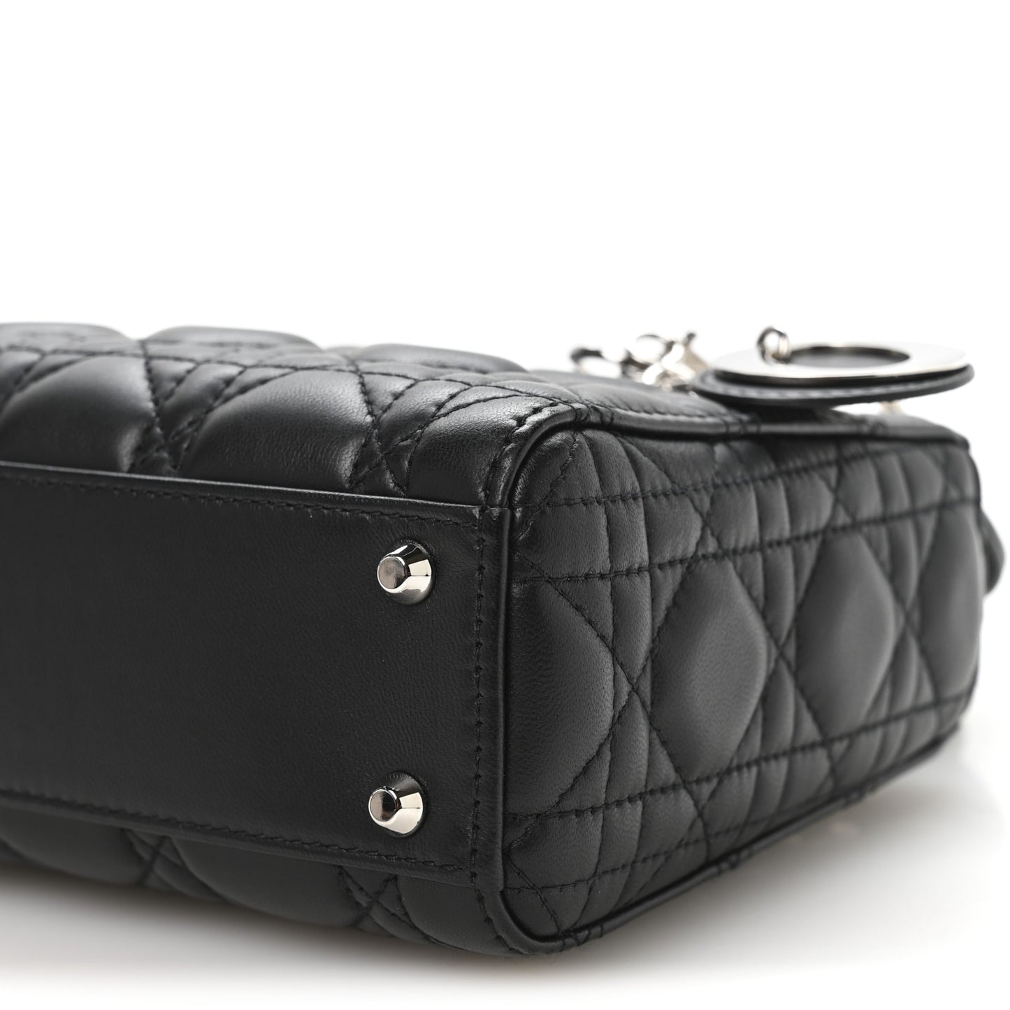 Lambskin Cannage Mini Lady Dior Black