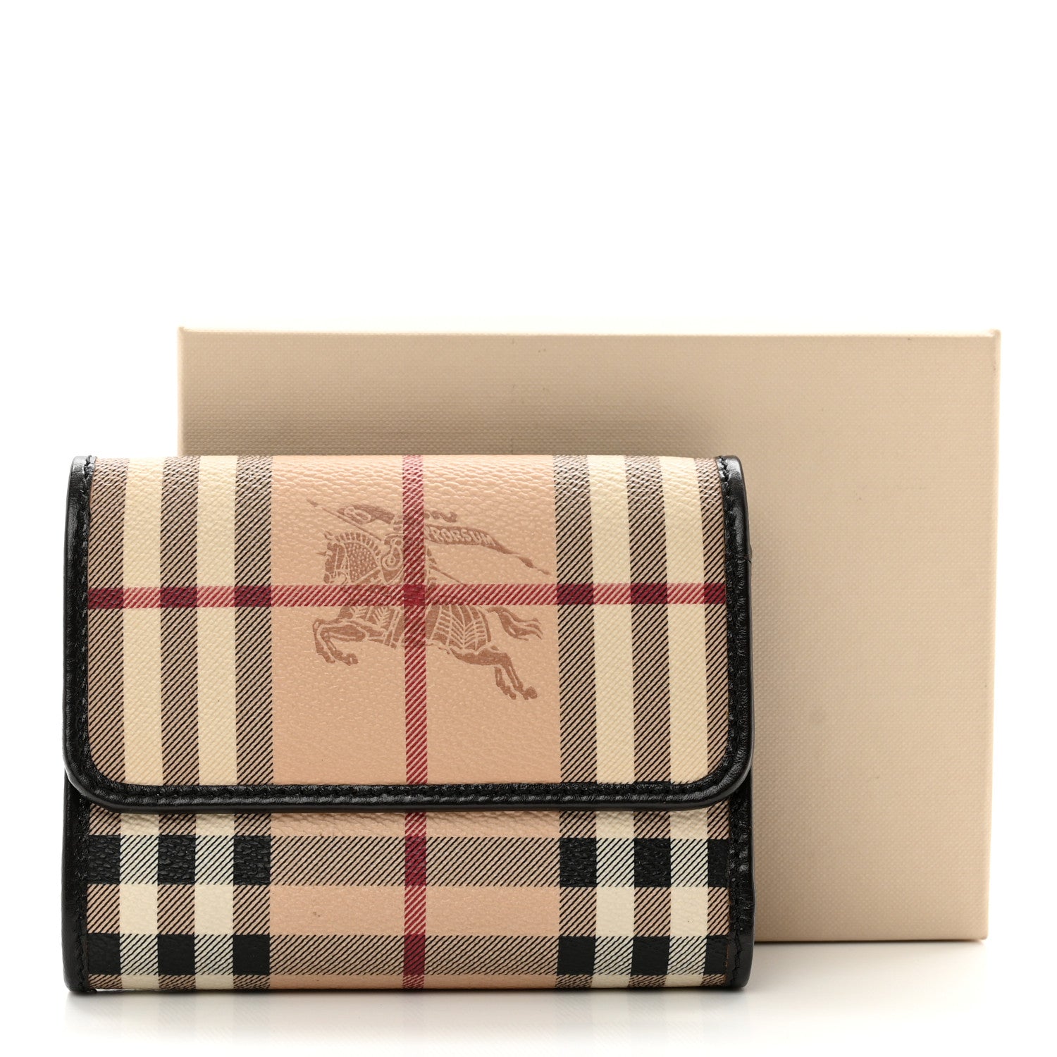 Burberry Haymarket Check Medium Leighton Wallet Chocolate 8 of 8