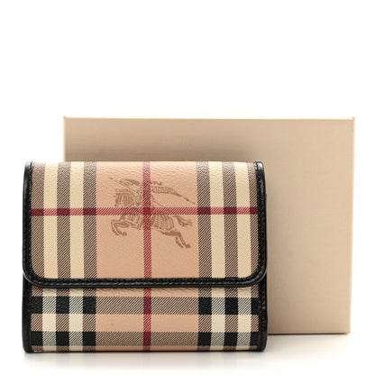 Burberry Haymarket Check Medium Leighton Wallet Chocolate 8 of 8
