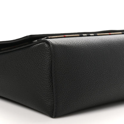 Burberry Grainy Calfskin Vintage Check Note Crossbody Bag Black 8 of 10