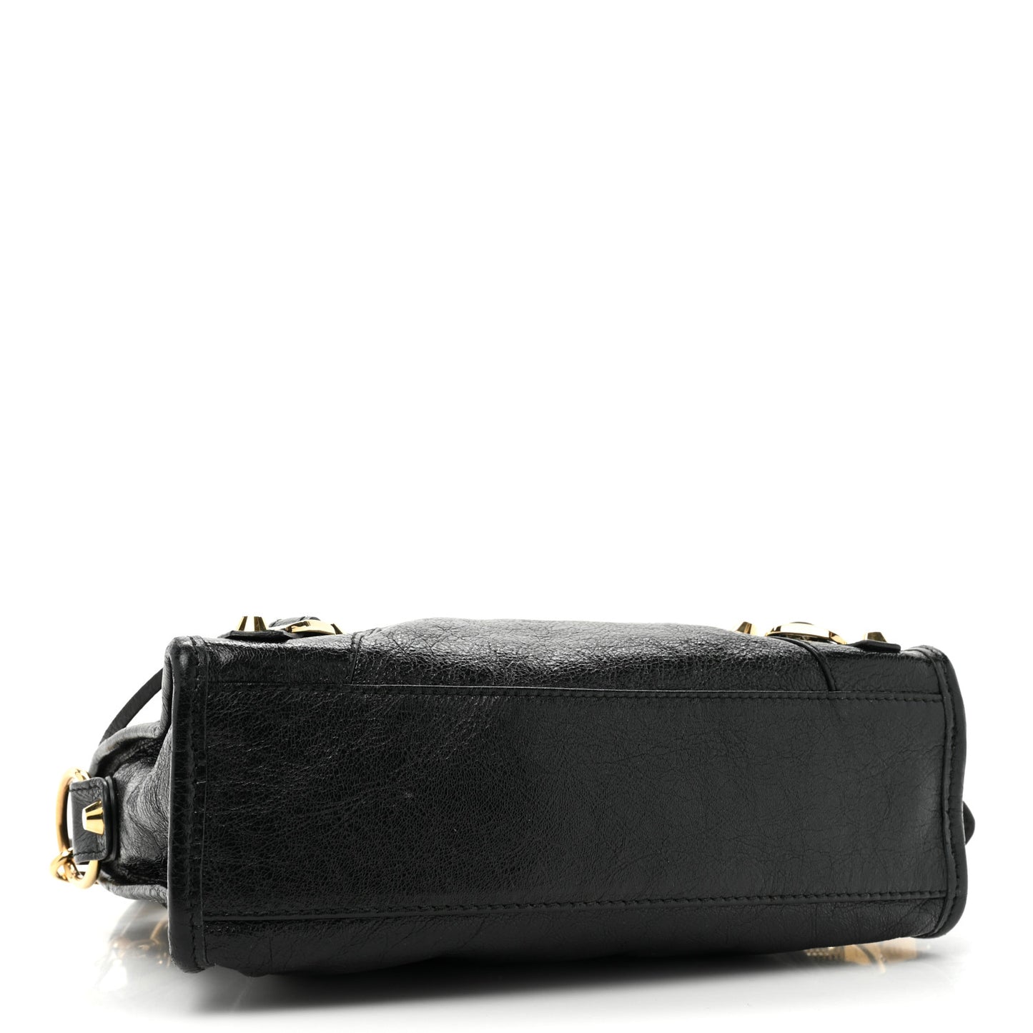 Agneau Classic Gold Hardware Mini City Black