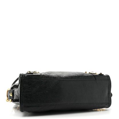 Balenciaga Agneau Classic Gold Hardware Mini City Black 4 of 14