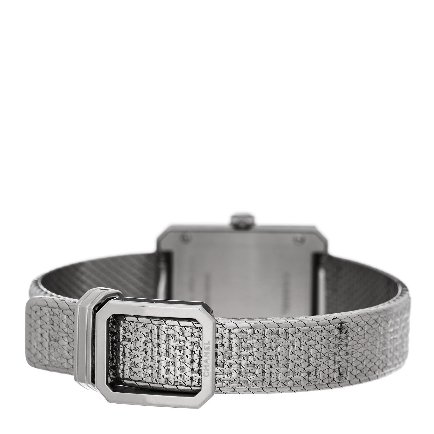 Chanel Stainless Steel Diamond Bezel 21mm Boy-friend Tweed Quartz Watch Black 3 of 4
