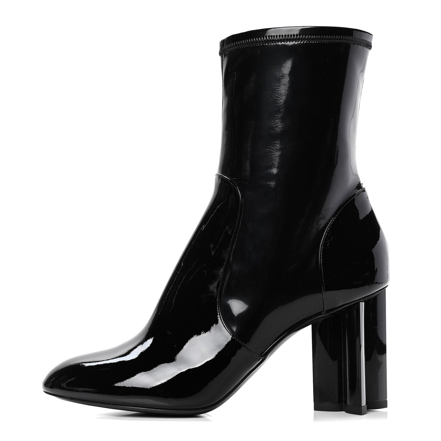 Louis Vuitton Patent Silhouette Ankle Boots 39 Black 1 of 5