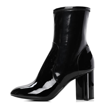 Louis Vuitton Patent Silhouette Ankle Boots 39 Black 1 of 5