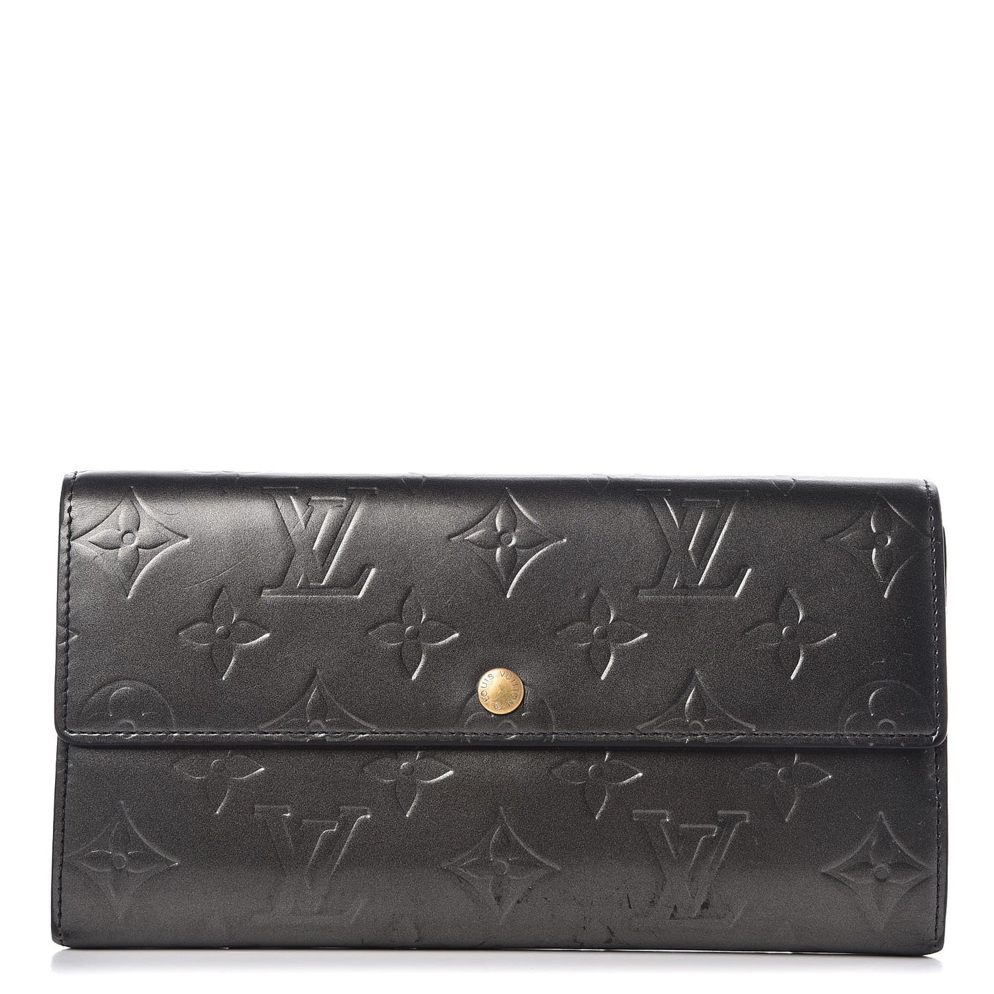 Mat Monogram Sarah Wallet Gris