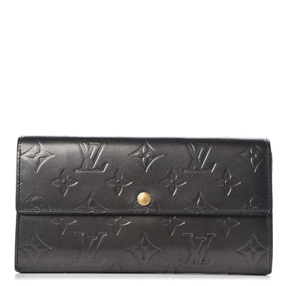 Louis Vuitton Mat Monogram Sarah Wallet Gris 1 of 14