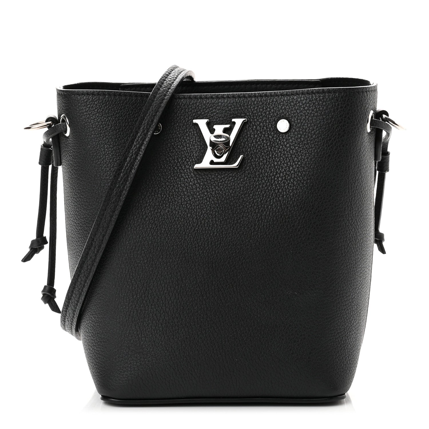 Louis Vuitton Calfskin Nano Lockme Bucket Black 1 of 8