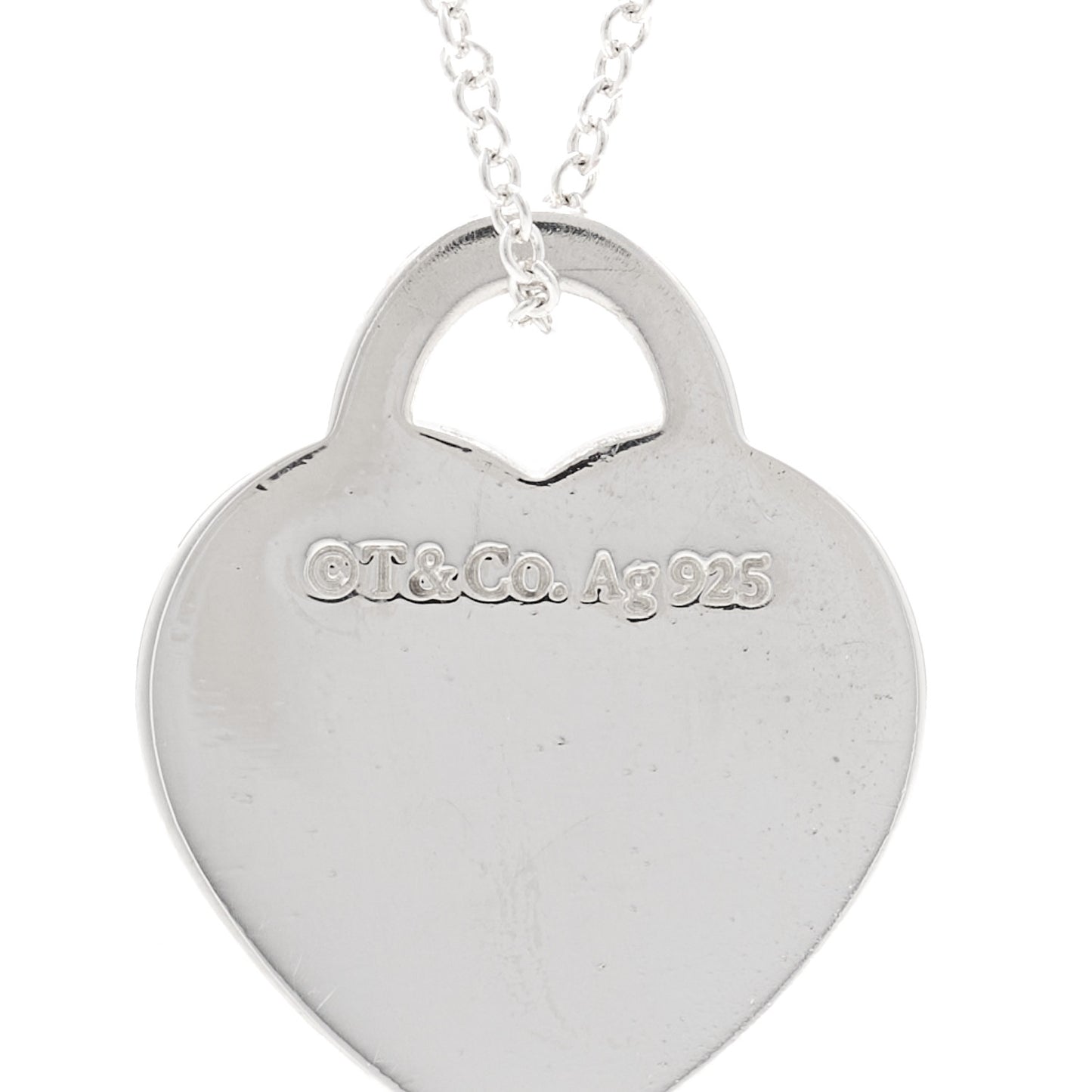 Sterling Silver Diamond Small Return to Tiffany Heart Pendant Necklace