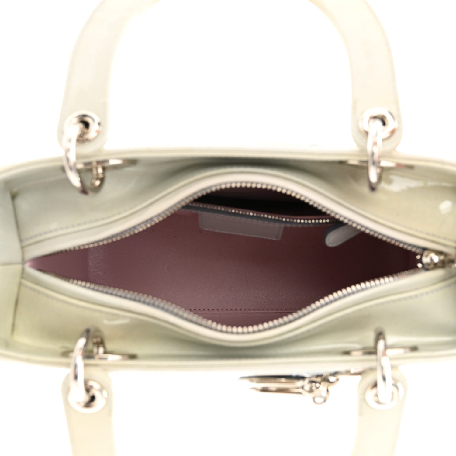 Christian Dior Patent Cannage Gradient Medium Lady Dior Blue Coral 5 of 11