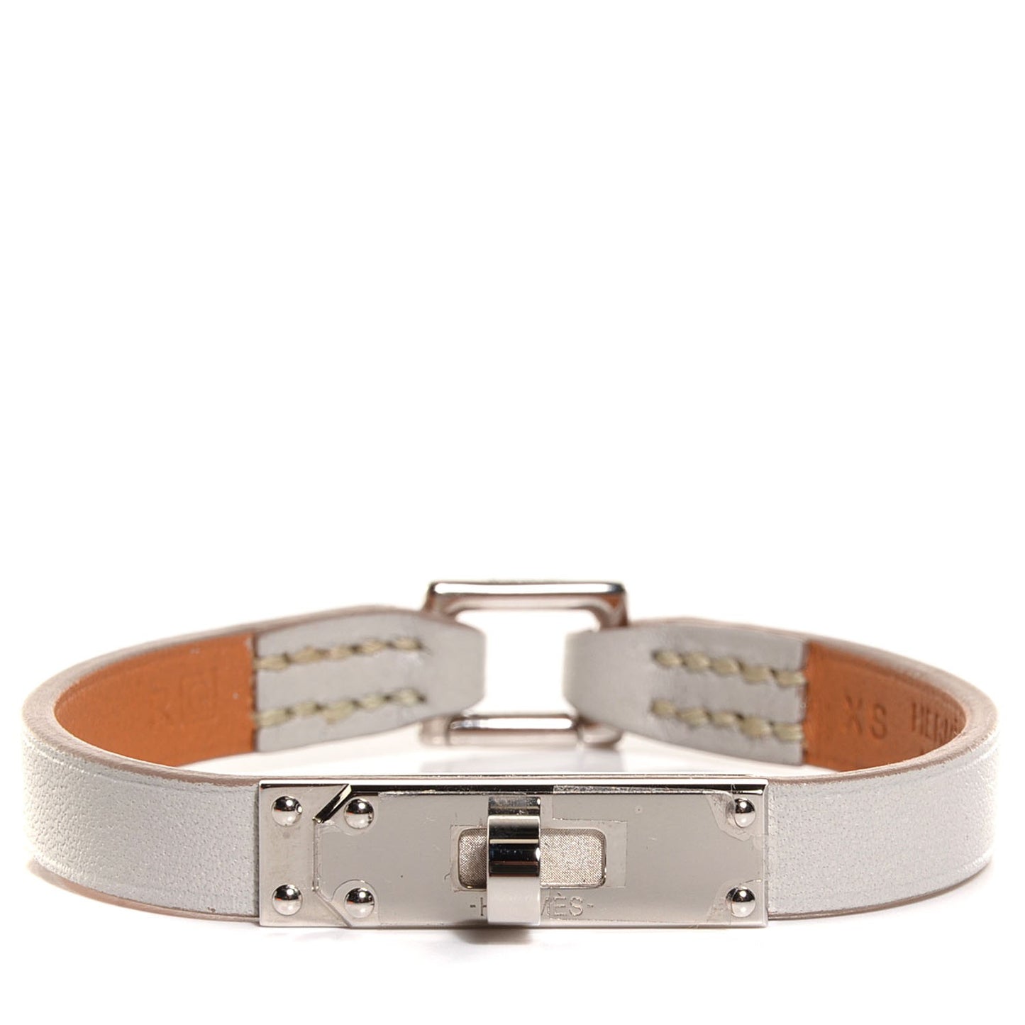 Tadelakt Micro Kelly Bracelet Gris Perle XS