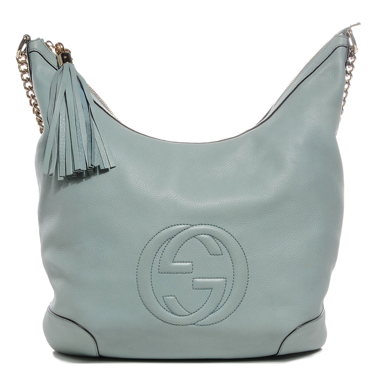 Calfskin Medium Soho Chain Hobo Splash Blue