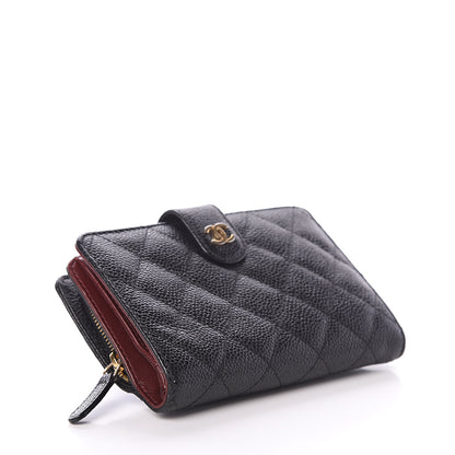 Chanel Caviar Quilted Zipped Pocket Wallet Black 3 of 6